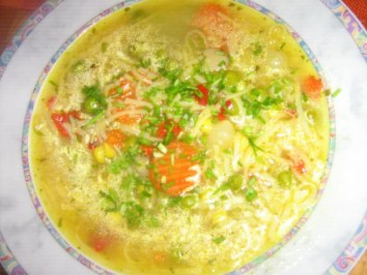 Reis-Nudelsüppchen mit Gemüseeinlage - Rezept - Bild Nr. 3