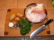 Red Snapper mit frischem Spinat und Kartoffeln - Rezept