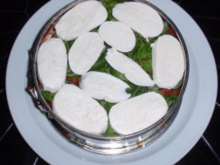 Feine Salat Torte mit einem Joghurt Senf Kräuter Dressing - einfach ...