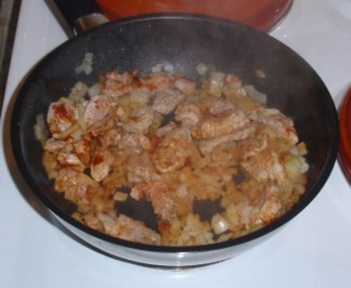 Reispfännchen mit Schweinefiletstreifen und Gemüse - Rezept - Bild Nr. 3
