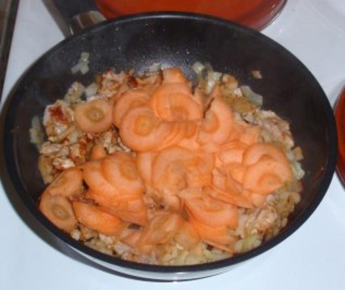 Reispfännchen mit Schweinefiletstreifen und Gemüse - Rezept - Bild Nr. 4