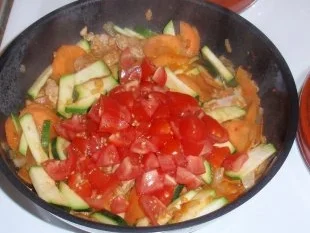 Reispfännchen mit Schweinefiletstreifen und Gemüse - Rezept - Bild Nr. 6