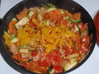 Reispfännchen mit Schweinefiletstreifen und Gemüse - Rezept - Bild Nr. 7