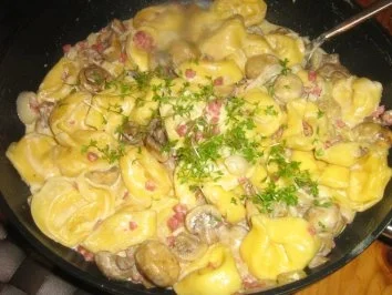 Käsetortelloni mit Champignonrahmsoße - Rezept - Bild Nr. 6