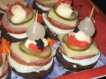 Pumpernickelhäppchen - Rezept