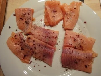 Lachs in Nudel eingerollt - Rezept - Bild Nr. 2