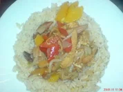 Hähnchengeschnetzeltes mit Paprika und Orangen im Wok - Rezept