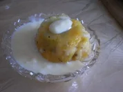 Fruchtpudding auf Vanillesoße - Rezept