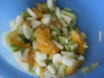 Fruchtpudding auf Vanillesoße - Rezept - Bild Nr. 2