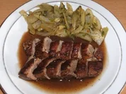 Fleisch: Entenbrust geschmort, an Fenchelgemüse - Rezept