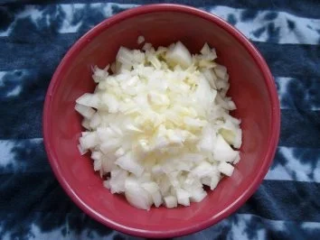 Käsekartoffeln mit Zwiebelchen; dazu Bratwurst - Rezept - Bild Nr. 6