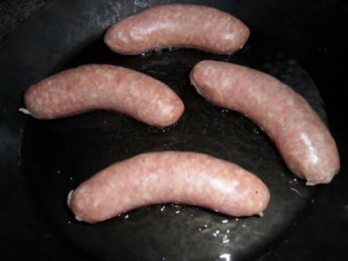 Käsekartoffeln mit Zwiebelchen; dazu Bratwurst - Rezept - Bild Nr. 14