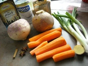 Rüben-Dreierlei in Joghurtsauce mit einem Hauch von Orient - Rezept - Bild Nr. 2