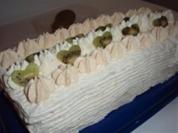 Torte: Nussbiskuit - Sahne - Schnitten - Rezept