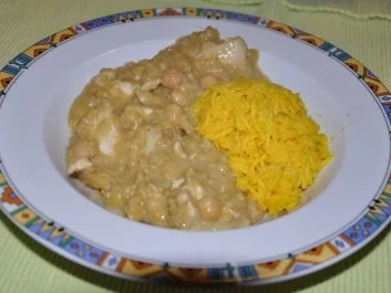 Rezept: Hähnchen indisch mit Safranreis Hähnchen indisch mit Safranreis - Rezept