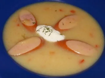 Rezept: Muttern's Tüftensüpp' mit Bockwürstchen Bild Nr. 4 Muttern's Tüftensüpp' mit Bockwürstchen - Rezept - Bild Nr. 4