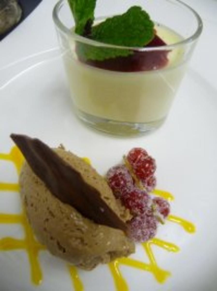 Bilder für Panna cotta (mit Schokoladenmousse) - Rezept