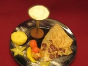 Dünne Pfannkuchen mit Maracuja-Kokos-Creme - Rezept