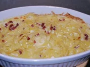 Bandnudelauflauf á la Carbonara - Rezept