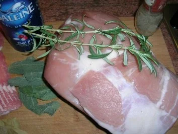 Rezept: Schweinebraten mit Trauben und Roséwein - Arrosta all`uva rosata Bild Nr. 4 Schweinebraten mit Trauben und Roséwein - Arrosta all`uva rosata - Rezept - Bild Nr. 4