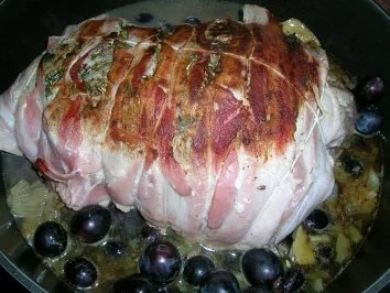 Rezept: Schweinebraten mit Trauben und Roséwein - Arrosta all`uva rosata Bild Nr. 9 Schweinebraten mit Trauben und Roséwein - Arrosta all`uva rosata - Rezept - Bild Nr. 9