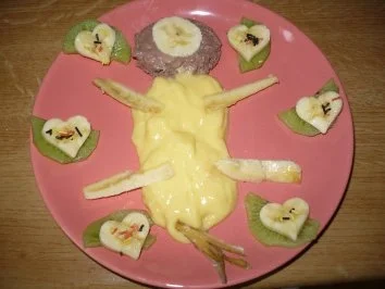 Rezept: 1. Teller Pudding und Kinder sind zufrieden 1. Teller Pudding und Kinder sind zufrieden - Rezept