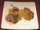 Kalbsfilet auf Wirsing, dazu gezupfte Röstis - Rezept