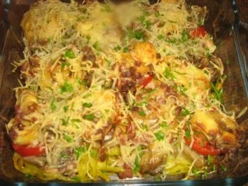 Nudel - Tortelloni - Auflauf mit Lachs und Tomaten - Rezept - Bild Nr. 5