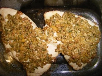 Rezept: Putenschnitzel mit Olivenkruste und italinischem Reis Bild Nr. 2 Putenschnitzel mit Olivenkruste und italinischem Reis - Rezept - Bild Nr. 2