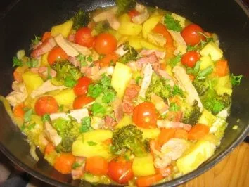 Bunter Gemüseeintopf mit Speck und  Rückenstreifen - Rezept - Bild Nr. 7