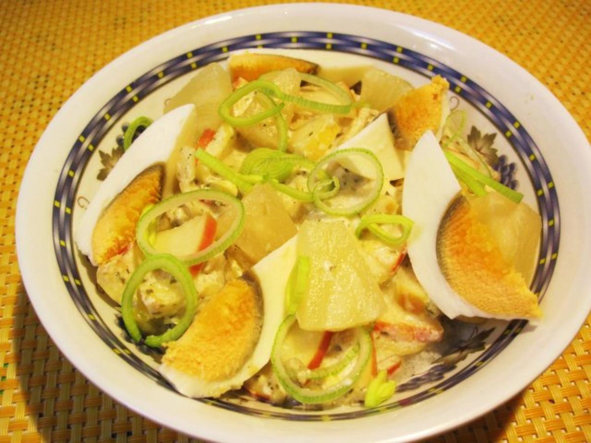 Salat mit Apfel, Lauch und Ananas - Rezept - Bild Nr. 2