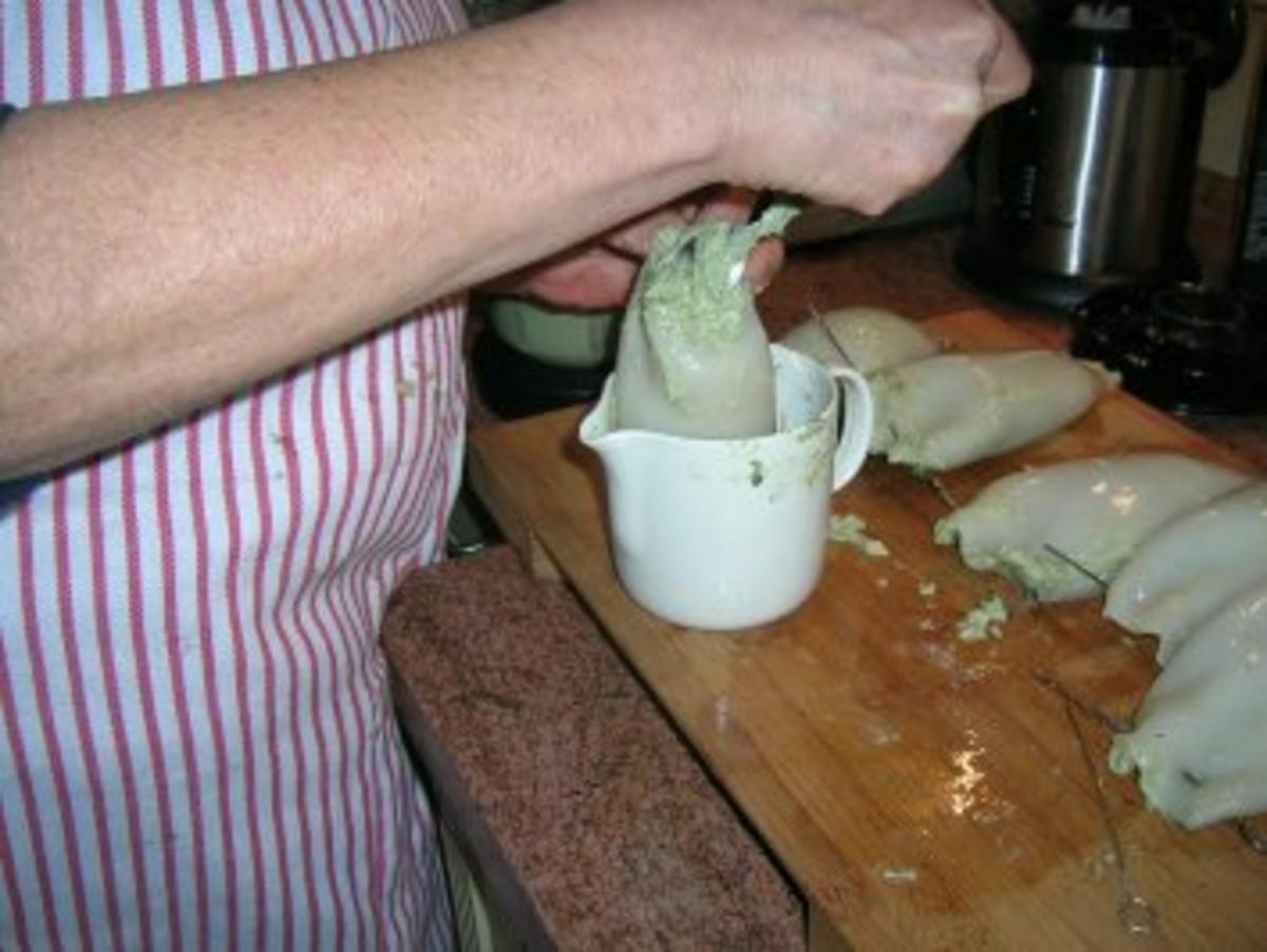 Tintenfischtuben gefüllt mit Pilz-Ricotta-Pesto  (sehr lecker) - Rezept - Bild Nr. 6