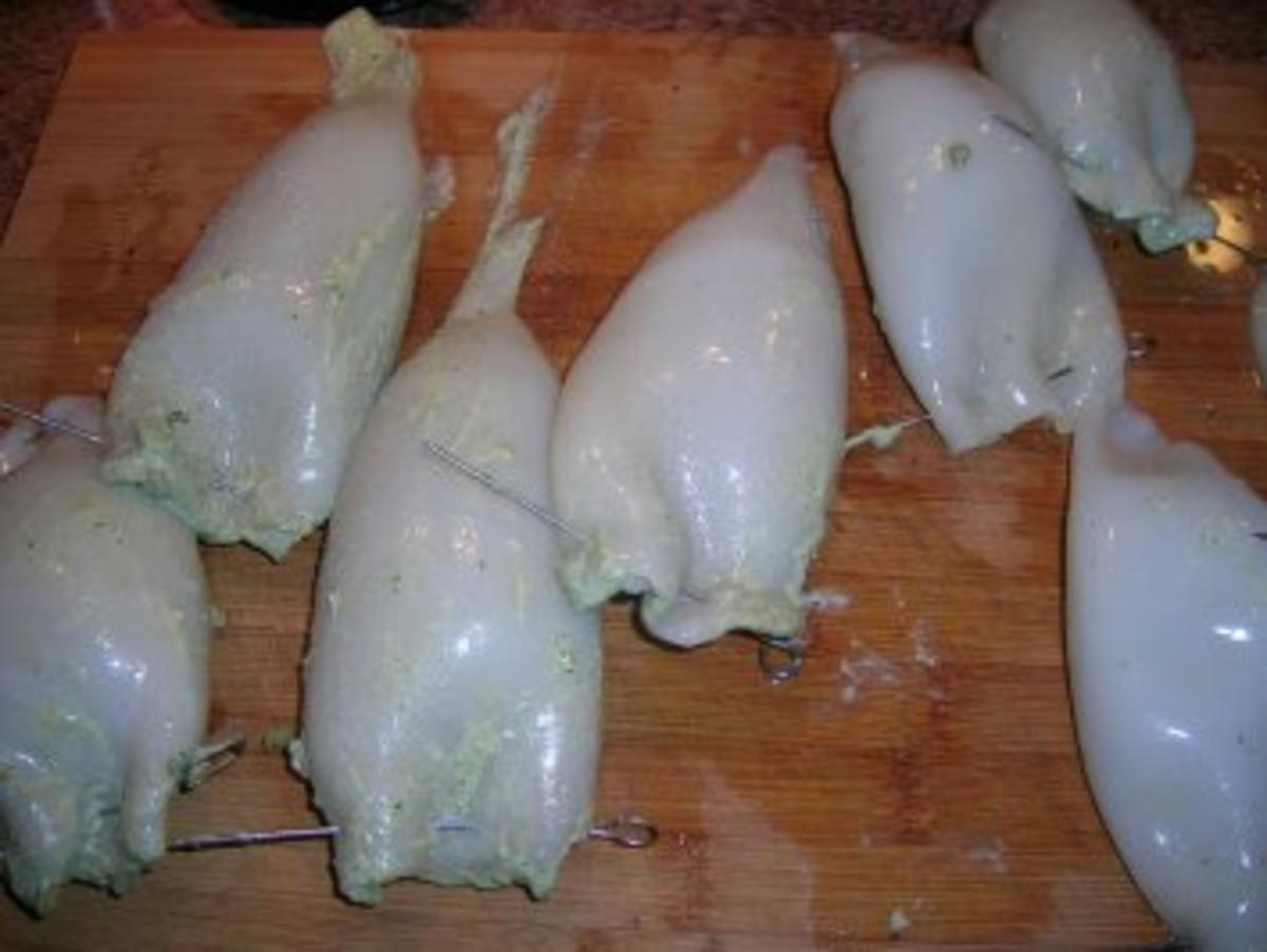 Tintenfischtuben gefüllt mit Pilz-Ricotta-Pesto  (sehr lecker) - Rezept - Bild Nr. 7