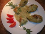 Tintenfischtuben gefüllt mit Pilz-Ricotta-Pesto  (sehr lecker) - Rezept