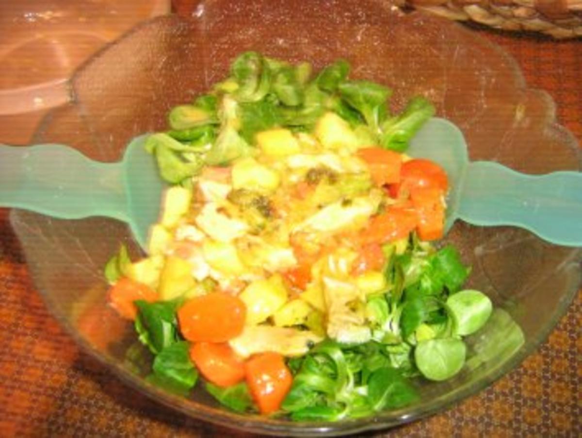 Feldsalat mit Kartoffel - Gemüse - Dressing - Rezept - Bild Nr. 3
