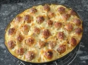 Nudelauflauf mit Hackbällchen - Rezept