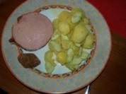Kartoffelsalat lauwarm mit Fleischkäse - Rezept