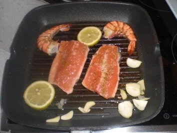 Rezept: Fischteller mit lauwarmen "grünen" Bohnen Bild Nr. 4 Fischteller mit lauwarmen "grünen" Bohnen - Rezept - Bild Nr. 4