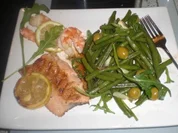 Fischteller mit lauwarmen "grünen" Bohnen - Rezept