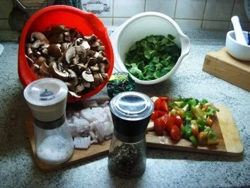 Rezept: Champignonpfanne mit Feldsalat Bild Nr. 2 Champignonpfanne mit Feldsalat - Rezept - Bild Nr. 2