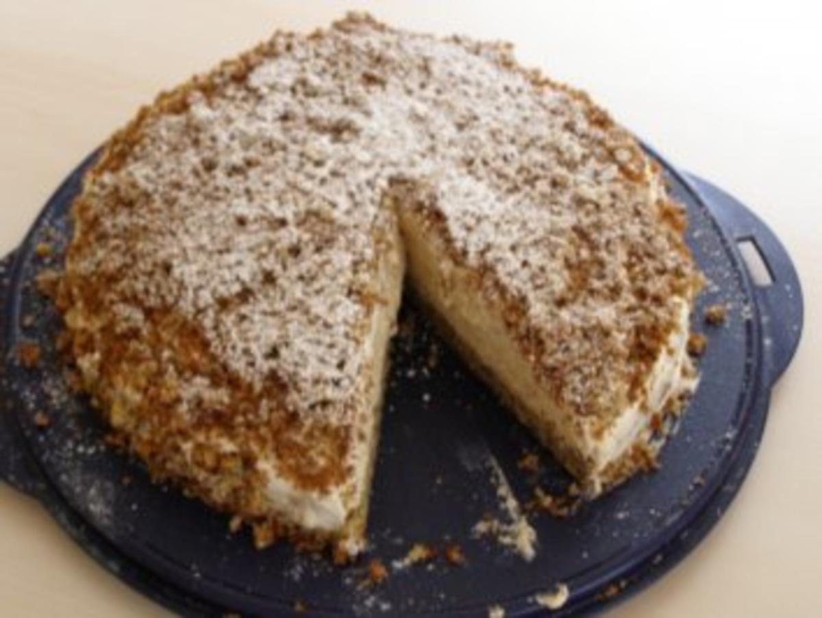 Bilder für CAPPUCCINOTRAUM TORTE MIT CAPPUCCINOSAHNE - Rezept