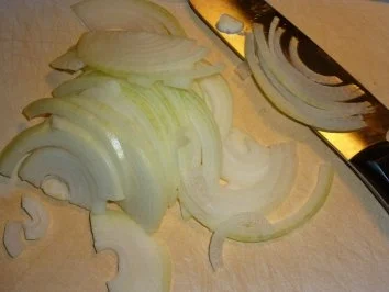 Rezept: Beilage: Kartoffelpüree mit Zwiebelstroh und Schinken Bild Nr. 5 Beilage: Kartoffelpüree mit Zwiebelstroh und Schinken - Rezept - Bild Nr. 5