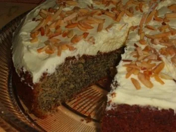 Mohnkuchen mit Mandelsplitter - Rezept