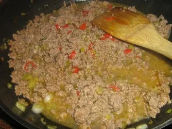 Spätzle mit Bohnenpäckchen und einer leckeren Hackfleischsoße - Rezept - Bild Nr. 4