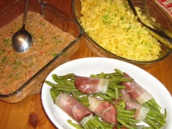 Spätzle mit Bohnenpäckchen und einer leckeren Hackfleischsoße - Rezept - Bild Nr. 6