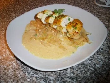 Hähnchenbrust mit feinen Weißkohlgemüse - Rezept