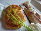 Käse Rösti  mit geräuchertem Saibling - Rezept