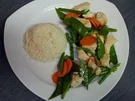 Hähnchen mit Thai-Spargel aus dem Wok - Rezept