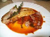 Rotbarschfilet auf Tomatenkompott - Rezept