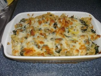 Spinat-Nudelauflauf - Rezept